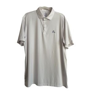 RHOBACK GOLF Mens Size XL White Performance Stretch Short Sleeve Polo Shirt